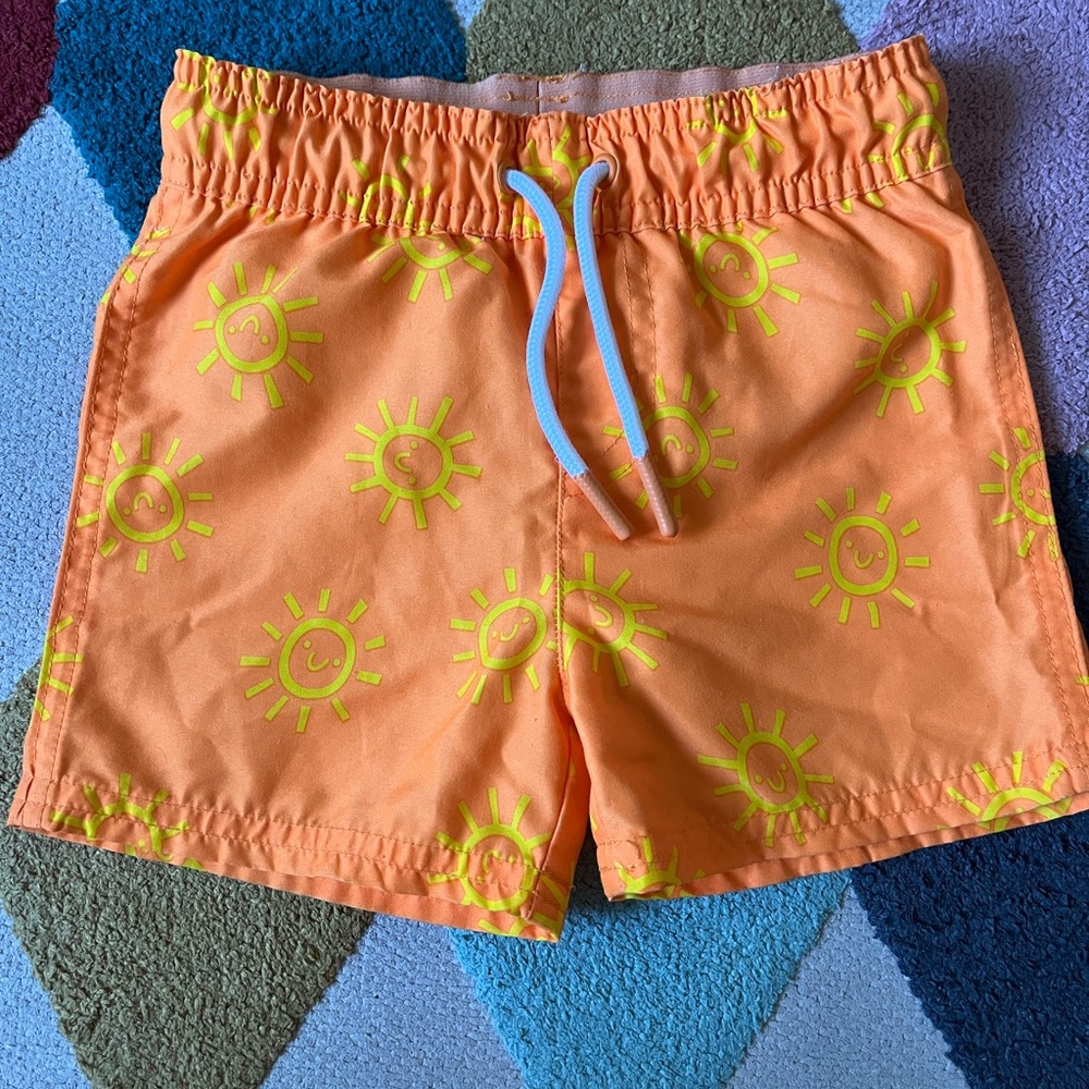 Cat & Jack Bright Orange Swim Trunks
